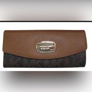 Michael Kors Brown and Black Wallet Sophisticated Design